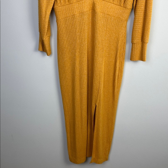 NWOT Anthropologie Daily Practice Barre Midi Dress Ribbed Knit Medium V-Neck - Picture 6 of 16